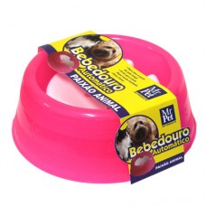 75860 - Bebedouro plastico automatico om boia rosa 1000ml - Mr Pet