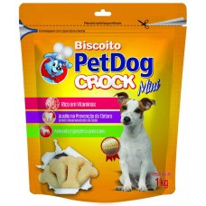 78253 - Biscoito para cães crock mini 1kg - Pet Dog 