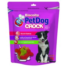 78254 - Biscoito para cães crock mix 1kg - Pet Dog