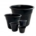 Vaso plastico atrative preto N14 1L - Jorani - 14,5x12,5cm 