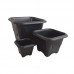 Vaso plastico quadrado preto N3 5L - Jorani - 24x19cm 