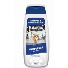 81315 - Shampoo e condicionador antipulgas para gatos 200ml - Matacura 