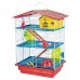 Gaiola arame 3 andares teto plastico roedores - Jel Plast - 30x23x44cm