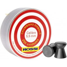 84412 - CHUMBINHO ROSSI DIABOLO CALIBRE 5.5MM 250UN - ROSSI - FORMATO PONTA PLANA