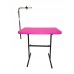 Mesa aco prancha plastica para tosa com suporte rosa - Click New - 91x61x83cm - Prancha: 5cm 