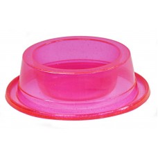 85129 - Comedouro Plástico Antiformigas com Glitter Rosa 300ml - Pet Toys - 17x5cm 