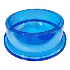 85128 - Comedouro Plástico Antiformigas com Glitter Azul 300ml - Pet Toys - 17x5cm 