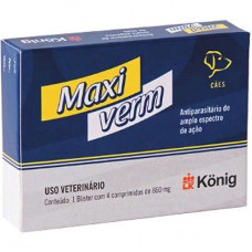 86295 - Vermifugo maxiverm 660mg - Konig - com 4 comprimidos