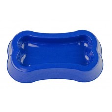 87685 - Comedouro Plástico Osso 1L  Azul  - Club Pet Maxx - 37,5x22x5,5