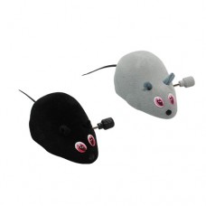 72802 - Brinquedo Pelúcia e Plástico Rato com Corda P - Chalesco - 7cm 