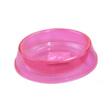 85159 - Comedouro plastico gato c/glitter rosa 160ml - Pet Toys - 8x3cm