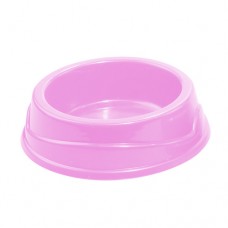 84993 - Comedouro plastico gatos rosa 150ml - Four Plastic - 13x11x3,5cm 
