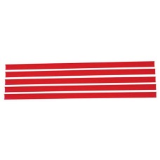 88277 - Porta etiqueta com acrilico vermelho - SA Gondolas - com 5 unidades - 90,5x2cm