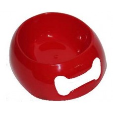 87698 - Comedouro soft pequeno vermelho 500ml - Club Pet Still - 20,3x6,5x17,8cm 