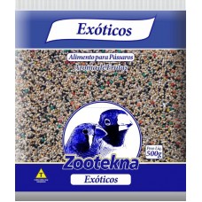 88986 - Racao mistura exoticos 500g - Zootekna - 15x5x17cm 