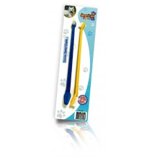 03921 - Kit escova dental plastica dupla - American Pet's - com 2 unidades - 12cm 