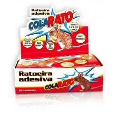 03789 - Ratoeira adesiva cola rato - American Pet's - com 20 unidades - 25,5x18,5cm 