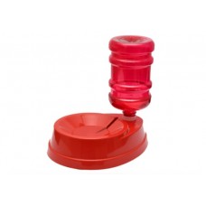 78907 - Bebedouro Plástico Pêlos Longos Vermelho 500ml - Four Plastic - 25x20x14cm 