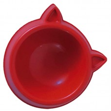 88111 - Comedouro plastico para gatos luxo vermelho - Durapets - 100ml