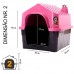 Casa plastica durahouse N2 rosa - Durapets - MEDIDAS: L39XA39XP48CM