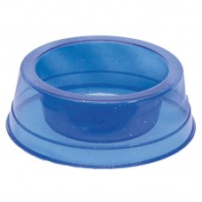 85136 - Comedouro plastico com glitter azul 1900ml - Pet Toys - 22x8cm 