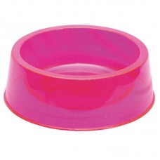 85137 - Comedouro plastico com glitter rosa 1900ml - Pet Toys - 22x8cm 