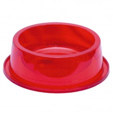 85142 - Comedouro Plástico Antiformigas com Glitter Vermelho 1900ml - Pet Toys - 22x8cm 
