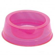 85351 - Comedouro plastico filhotes com glitter rosa 300ml - Pet Toys - 8x6cm