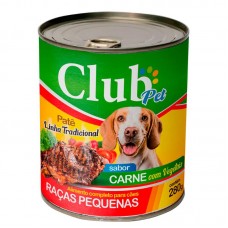 83867 - Pate Carne com Vegetais Raças Pequenas 280g - Club Pet Bom - caixa com 12 unidades