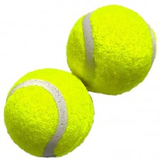 87641 - Brinquedo Borracha/Lã bola de tênis com 2 unidades - Club pet importado - 5,5CM