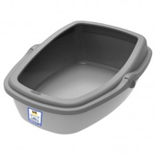 89062 - Bandeja higienica plastica WC king M cinza - Plast Pet - 47x37x16cm 