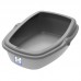Bandeja higienica plastica WC king M cinza - Plast Pet - 47x37x16cm 