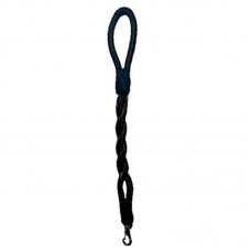 89977 - Guia corda trançada preto - Pet Repasse - 40cmx16mm