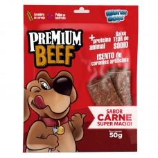 86696 - Bifinho Barra Carne Premium Beef 50g - Mister Bone - caixa com 30 unidades - 22x21x16cm