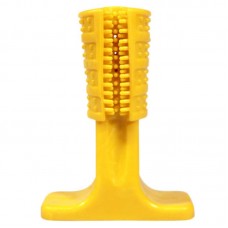 87272 - Brinquedo TR Plástico Escova Canina Amarelo M - Aroma banana - Club Pet Maxx - 15cm 