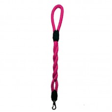 89982 - Guia corda trançada rosa - Pet Repasse - 60cmx16mm