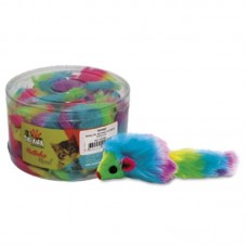 81080 - Brinquedo pelucia ratinho colorido - Savana - pote com 30 unidades - 12x3x3cm 