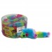 Brinquedo pelucia rato colorido - Savana - pote com 30 unidades - 12x3x3cm 