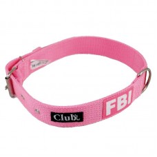 81806 - Coleira nylon FBI grande porte - Rosa - N5 - Club Pet Viva - 500x30x7mm 
