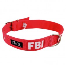 81807 - Coleira nylon FBI grande porte - Vermelho - N5 - Club Pet Viva - 500x30x7mm 