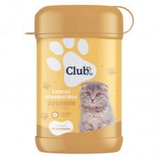 82717 - Lenço Umedecido Jasmin Gatos - Club Cat Dog - com 75 lencos - 16x8cm 