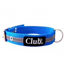 83390 - Coleira nylon reforcada refletiva - Azul - N5 - Club Pet Viva - 500x30x7mm