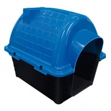 82266 - Casa plastica iglu N3 - Azul - Furacao Pet - MEDIDAS: COMP54 XLARGURA42 XALTURA47CM