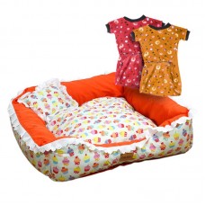 96883 - KIT CAMA TECIDO QUADRADA M + BRINDE P*0