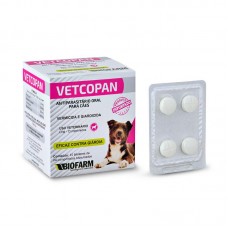 98158 - Antiparasitário Vetcopan 1000mg para Cães I Display 10 Blisters com 4 Comprimidos