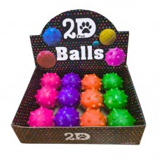 96717 - BRINQ BORRACHA BOLA CRAVO 55MM PT 12UN P*0