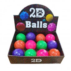 96718 - BRINQ BORRACHA BOLA LISA 55MM PT 12UN P*0