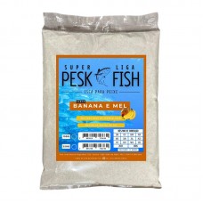 98222 - E UMA ISCA EM PO QUE PRECISA SER MISTURADA COM AGUA LOCAL, SABOR BANANA E MEL E PACOTE DE 350 GRAMAS