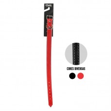 97820 - COLEIRA DE COURO TRADICIONAL NUMERO 8 COM MEDIDA DE 64CM X 32MM