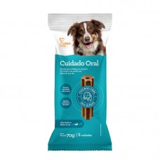 98255 - SNACK PARA CUIDADO ORAL, NO FORMATO QUE FACILITA A LIMPEZA, PARA PORTE MEDIO E TEM 3 UNIDADES